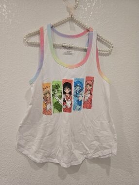 Sailor Moon tank top White Rainbow L